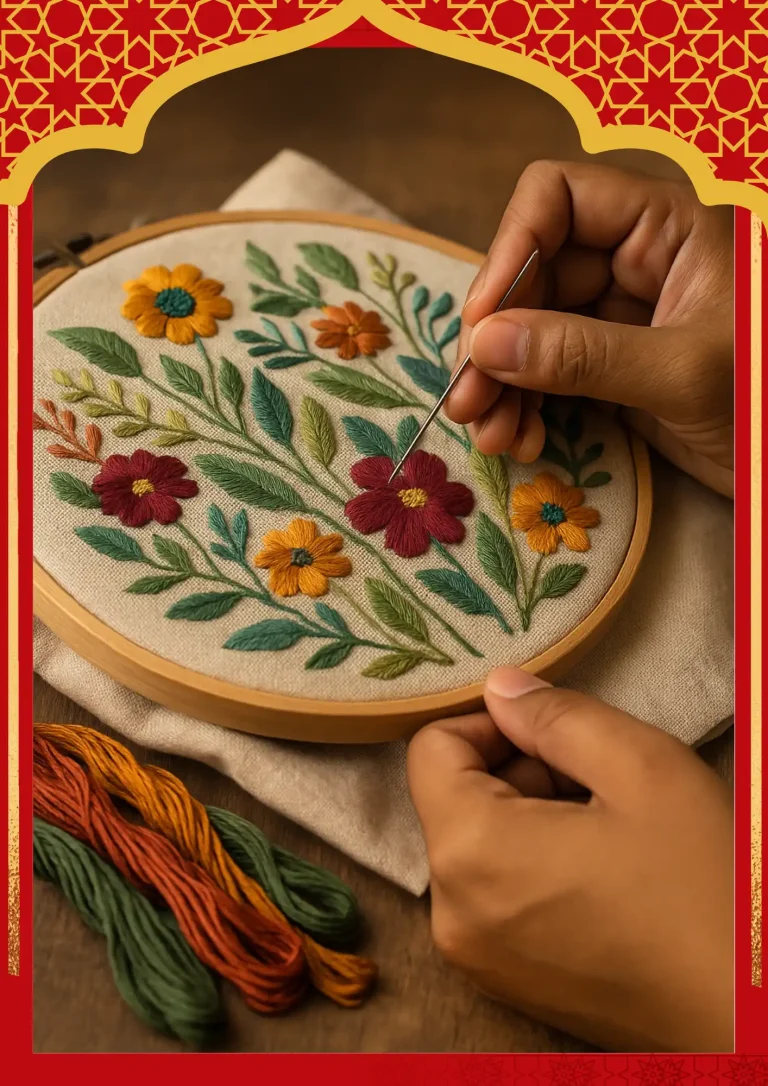 Gren and Gold Traditional Islamic Page Border A4 Document (15)